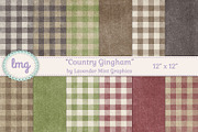 Country Gingham Scrapbook Papers