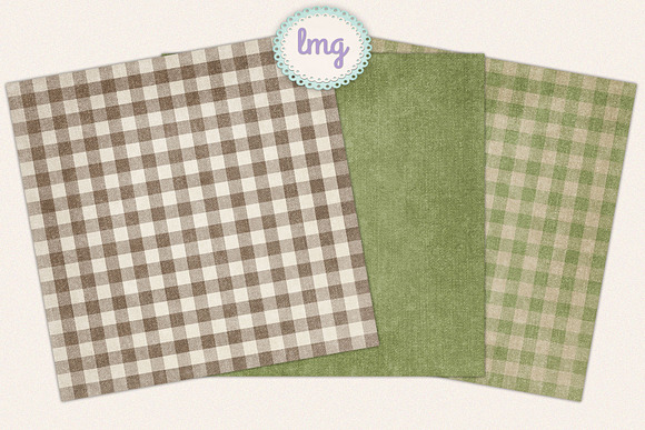 Country Gingham Scrapbook Papers in Patterns - product preview 1