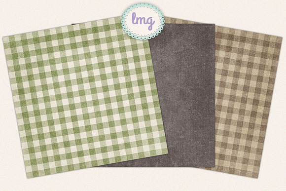 Country Gingham Scrapbook Papers in Patterns - product preview 3