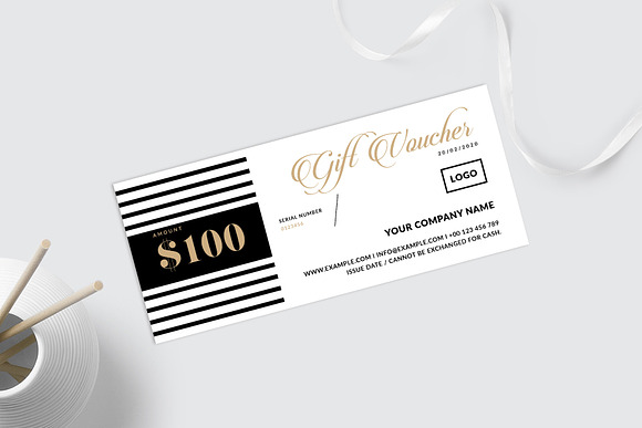 Modern Gift Voucher Template in Invitation Templates - product preview 1