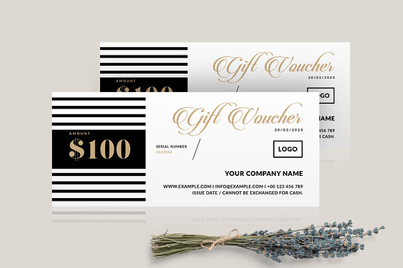 Modern Gift Voucher Template in Invitation Templates - product preview 4
