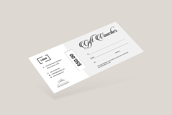 Minimal Gift Voucher Template in Invitation Templates - product preview 1