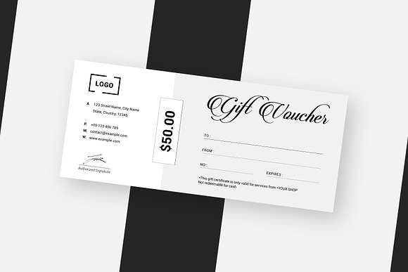 Minimal Gift Voucher Template in Invitation Templates - product preview 2