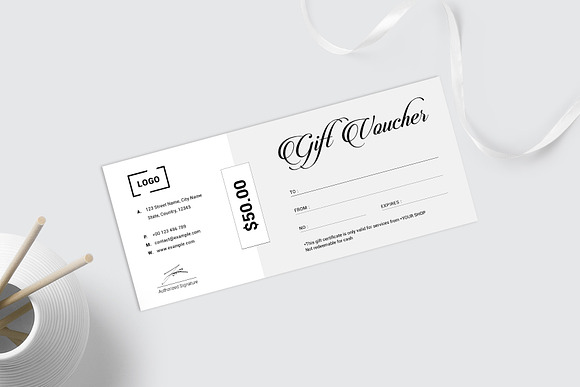 Minimal Gift Voucher Template in Invitation Templates - product preview 4