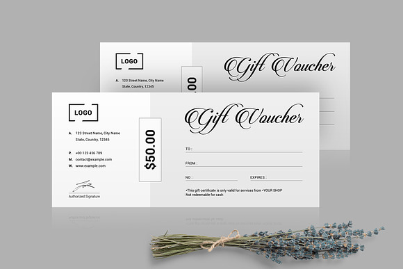 Minimal Gift Voucher Template in Invitation Templates - product preview 5