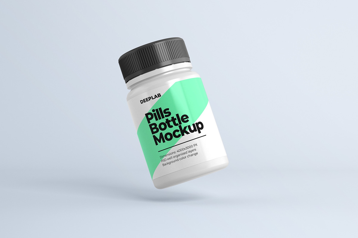 Medical Pill Bottle Mockup - 11 set in Product Mockups - product preview 8