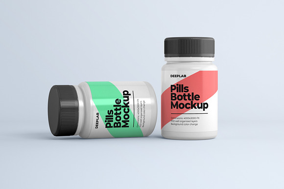 Medical Pill Bottle Mockup - 11 set in Product Mockups - product preview 2