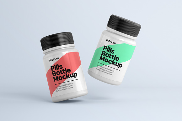 Medical Pill Bottle Mockup - 11 set in Product Mockups - product preview 3