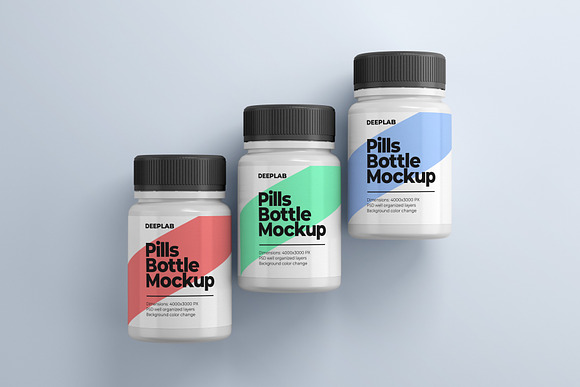 Medical Pill Bottle Mockup - 11 set in Product Mockups - product preview 5