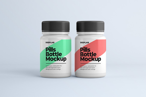 Medical Pill Bottle Mockup - 11 set in Product Mockups - product preview 7