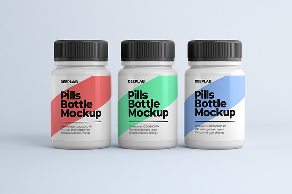 Medical Pill Bottle Mockup - 11 set in Product Mockups - product preview 8