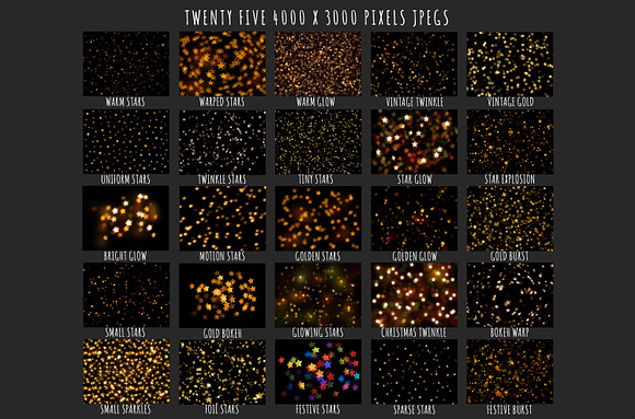 Star bokeh photoshop overlays in Objects - product preview 4