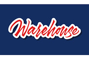Warehouse vector lettering