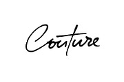 Couture vector lettering
