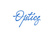 Optics vector lettering