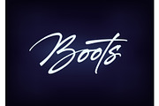 Boots vector lettering