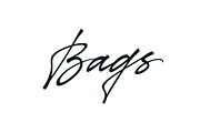 Bags vector lettering