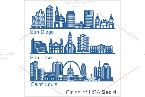 Cities of USA - San Diego, San Jose