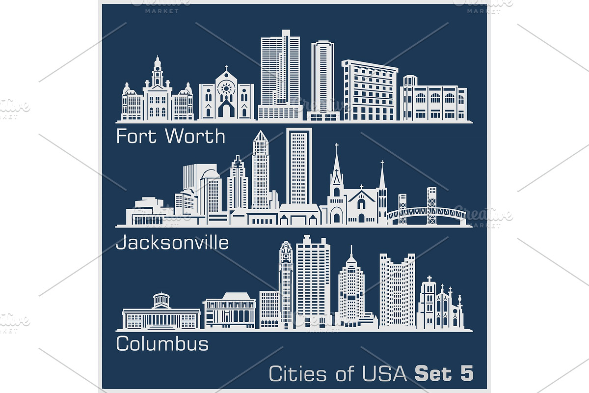 Cities of USA - Fort Worth in Illustrations - product preview 8