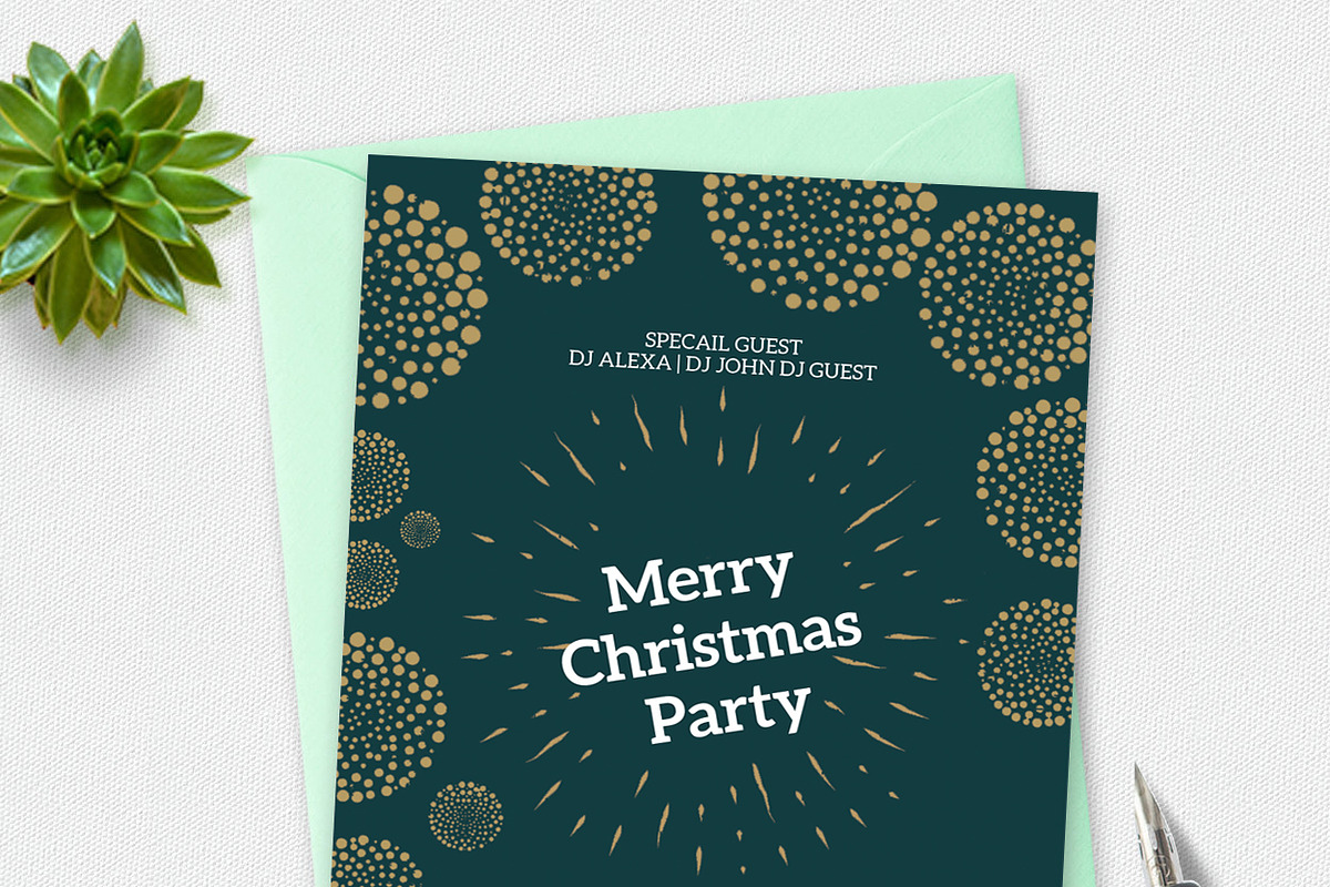 Merry Christmas Party Flyer in Card Templates - product preview 8