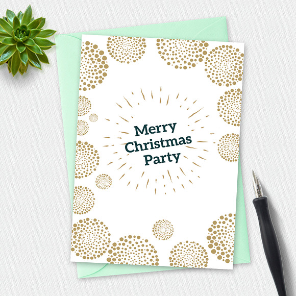 Merry Christmas Party Flyer in Card Templates - product preview 1