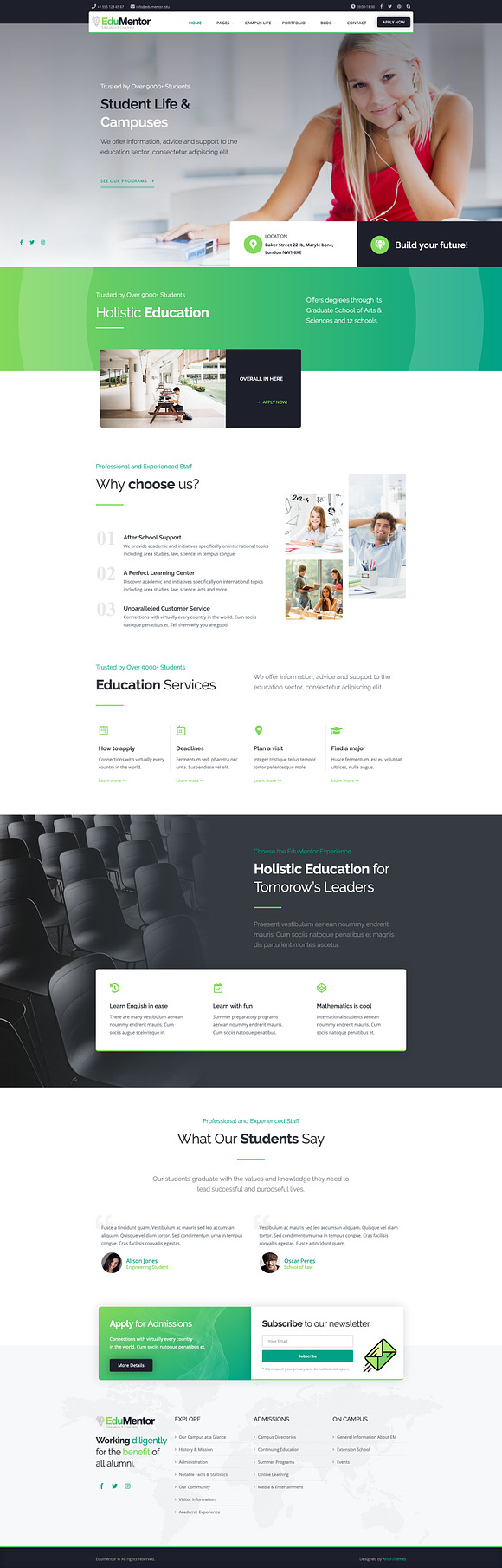 Edumentor Education WordPress Theme in WordPress Business Themes - product preview 1