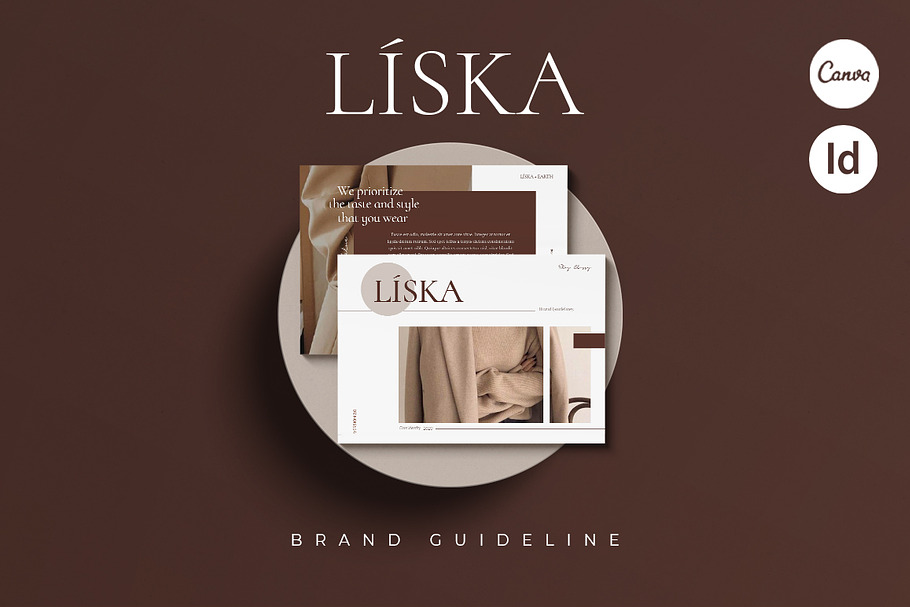 ID & CANVA Liska Brand Guideline in Presentation Templates - product preview 8