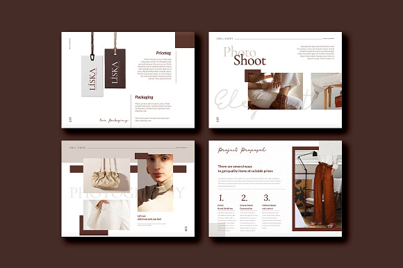 ID & CANVA Liska Brand Guideline in Presentation Templates - product preview 4