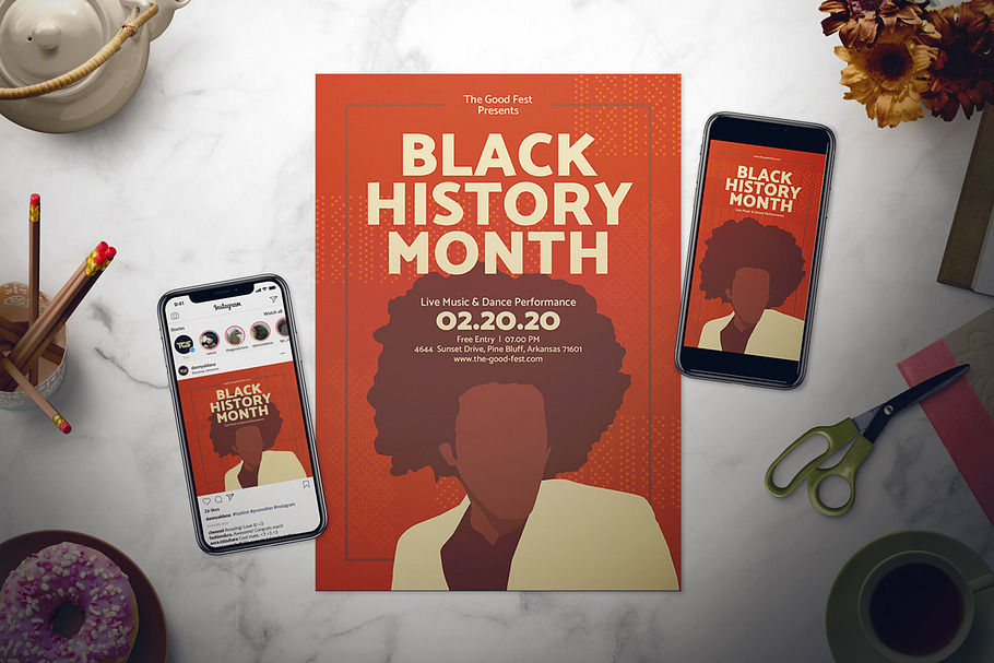 Black History Month Flyer Set in Flyer Templates - product preview 8