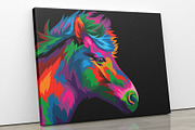 Horse colorful vector artwork