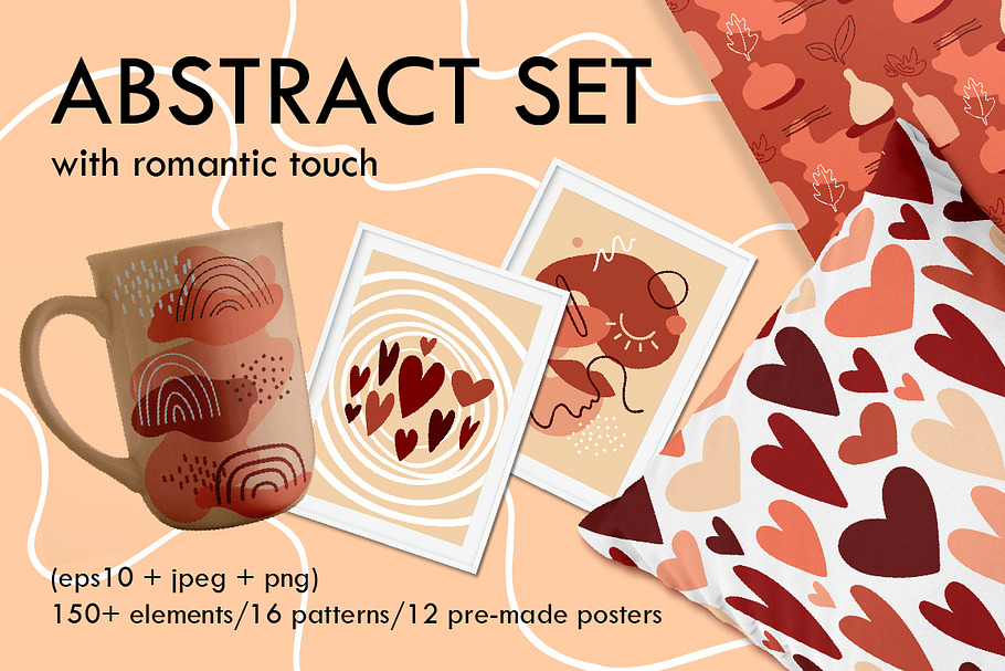 Abstract set with romantic touch in Illustrations - product preview 8