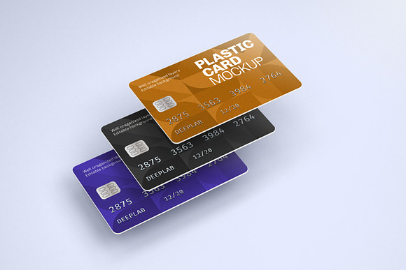 Plastic Card Mockup Set - 21 styles in Print Mockups - product preview 12