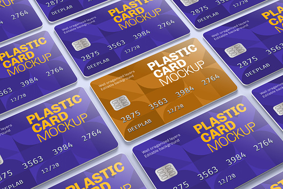 Plastic Card Mockup Set - 21 styles in Print Mockups - product preview 16