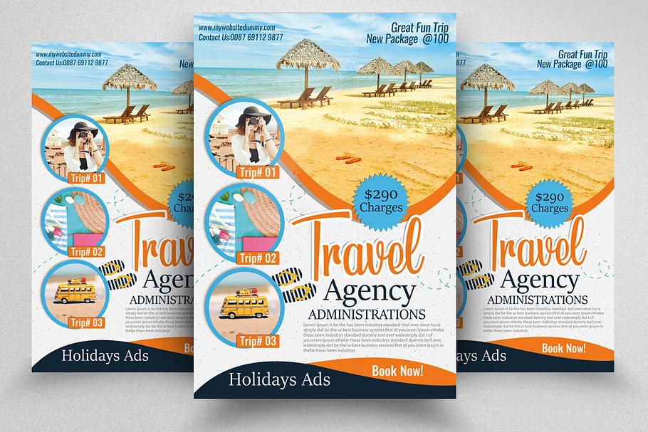 Tour Travel Agency Flyer/Poster in Flyer Templates - product preview 8