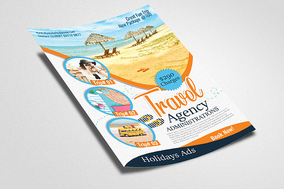 Tour Travel Agency Flyer/Poster in Flyer Templates - product preview 1