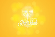Hanukkah Card Sun Lights Background