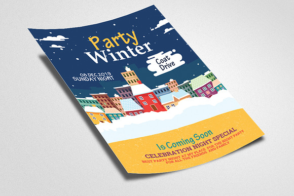 Winter Party Flyer Template in Flyer Templates - product preview 1