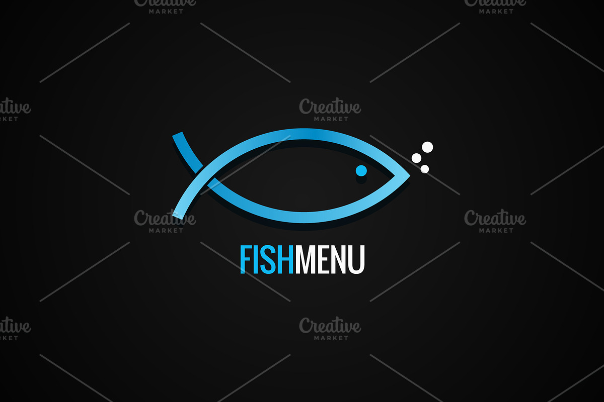 Fish Logo Design Dorado Background in Illustrations - product preview 8