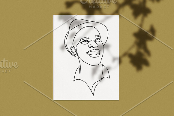 20 Man portrait vector line art in Illustrations - product preview 5