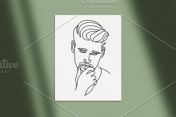 20 Man portrait vector line art in Illustrations - product preview 9