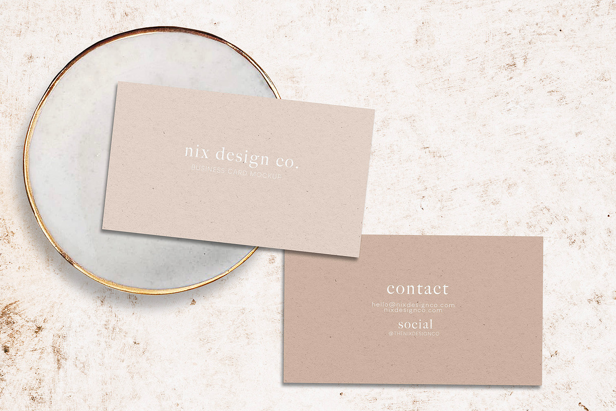 Neutral Business Card Mockup in Mockup Templates - product preview 8