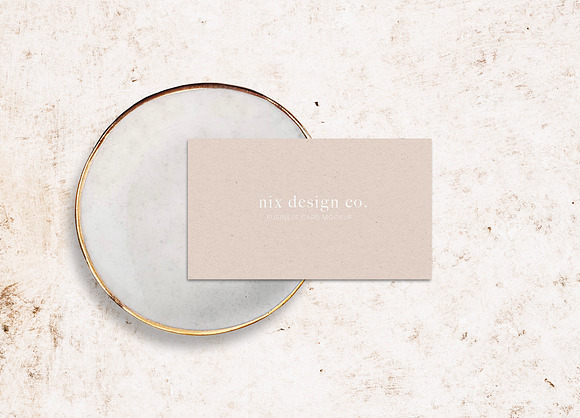 Neutral Business Card Mockup in Mockup Templates - product preview 1