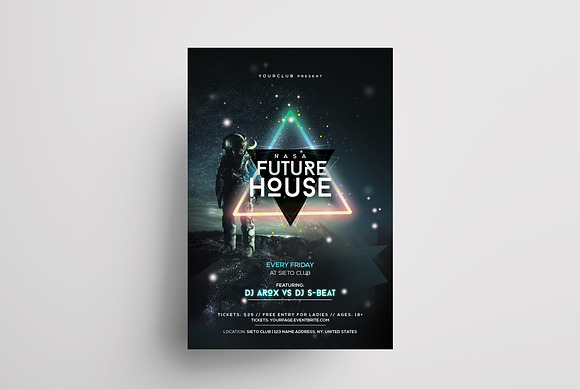 Future House – Futuristic PSD Flyer in Flyer Templates - product preview 1