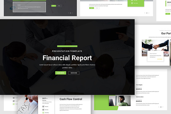 Financial Report Powerpoint in PowerPoint Templates - product preview 1