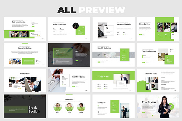 Financial Report Powerpoint in PowerPoint Templates - product preview 5