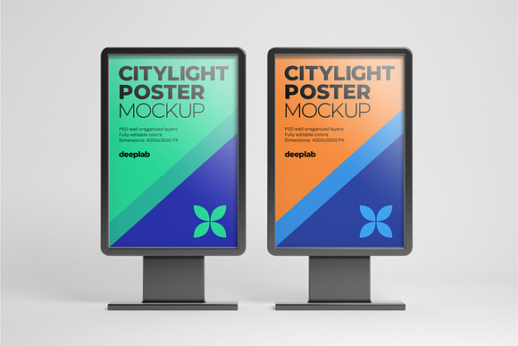 Citylight Poster Mockup Set in Print Mockups - product preview 1