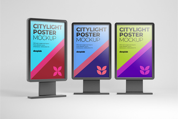 Citylight Poster Mockup Set in Print Mockups - product preview 6