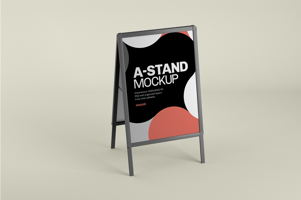 Advertising A-Stand Mockup Set in Print Mockups - product preview 8