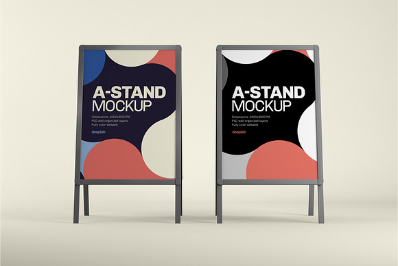 Advertising A-Stand Mockup Set in Print Mockups - product preview 1