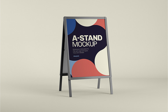 Advertising A-Stand Mockup Set in Print Mockups - product preview 2